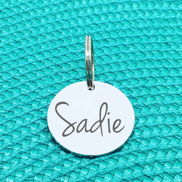 Engraved Personalised Pet Tag, Indie Design (Personalised Custom Engraved Dog Tag)