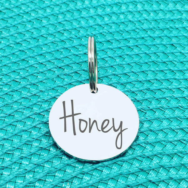Engraved Personalised Pet Tag, Indie Design (Personalised Custom Engraved Dog Tag)