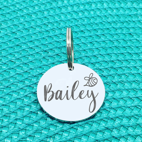 Personalised Pet Tag Honey Bee Design (Personalised Dog Tag / Personalised Cat Tag)