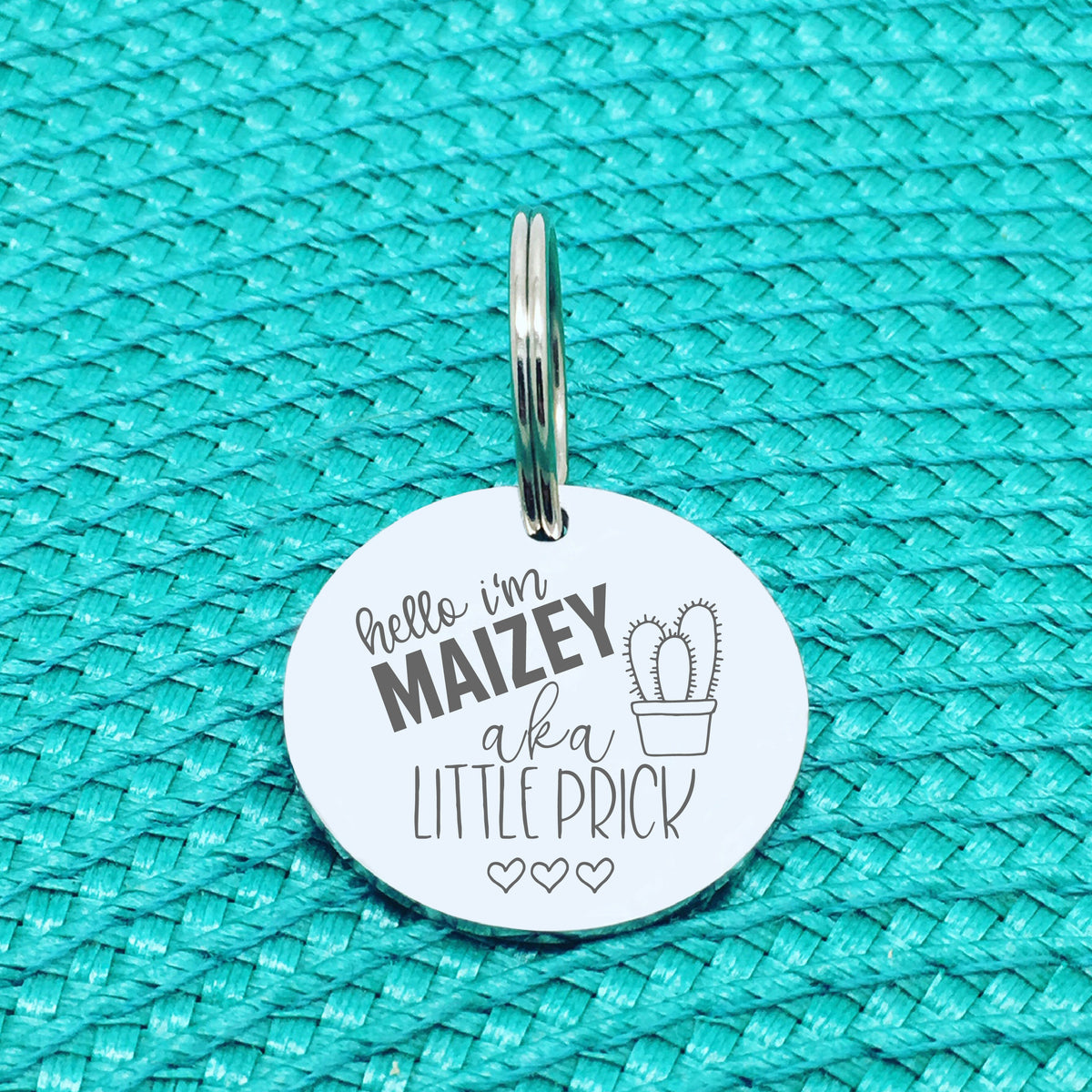 Personalised Pet Tag, 'Little Prick' Design (Personalised Custom Engraved Dog Tag)