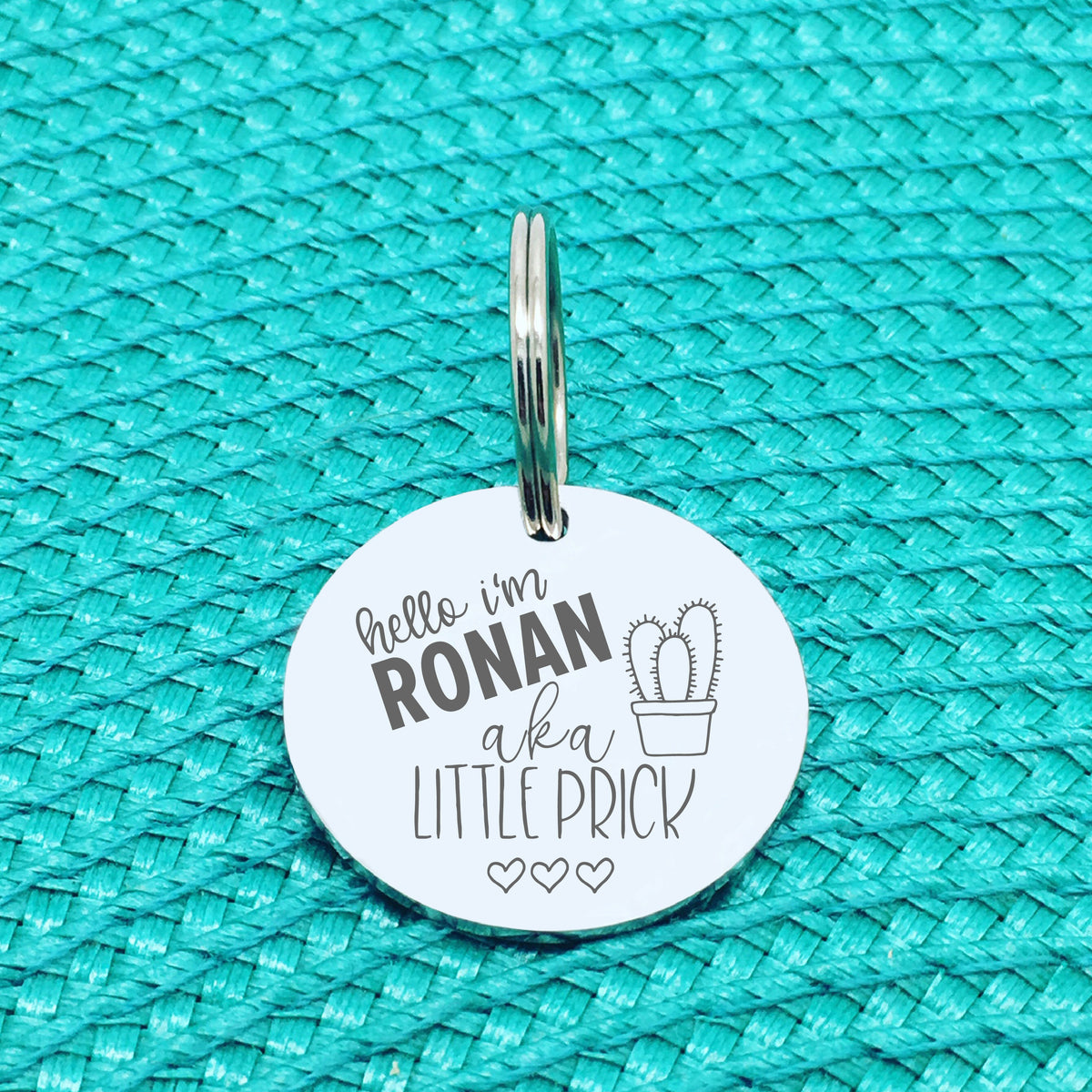 Personalised Pet Tag, 'Little Prick' Design (Personalised Custom Engraved Dog Tag)