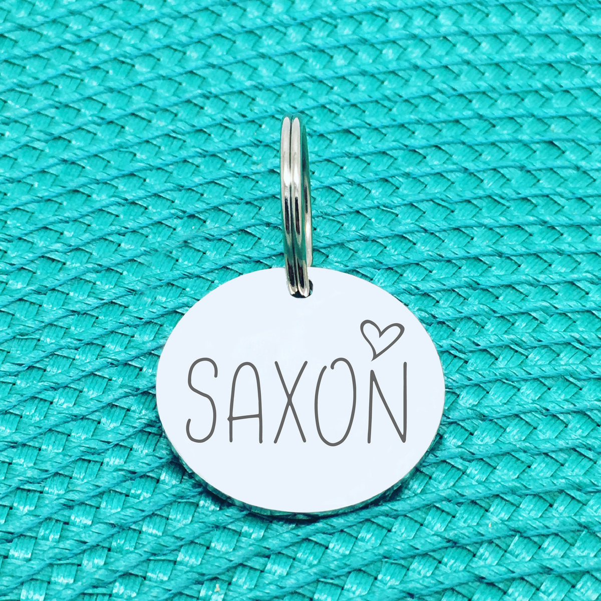 Engraved Personalised Pet Tag, 'Marnie' Heart Design (Personalised Custom Engraved Dog Tag)
