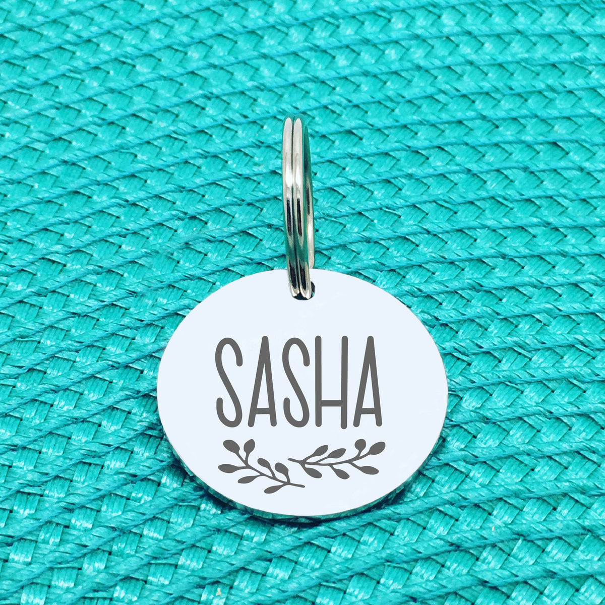 Engraved Personalised Pet Tag, 'Maple' Branch Design (Personalised Custom Engraved Dog Tag)