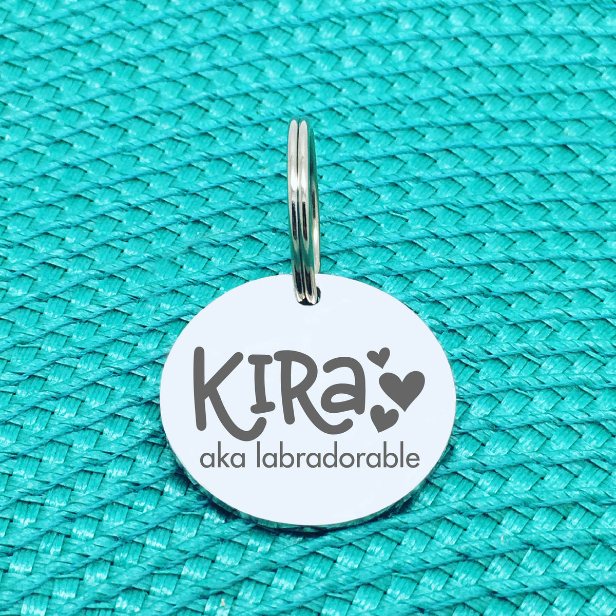 Personalised Pet Tag, 'Lucy' Aka Labradorable Design (Personalised Custom Engraved Dog Tag)