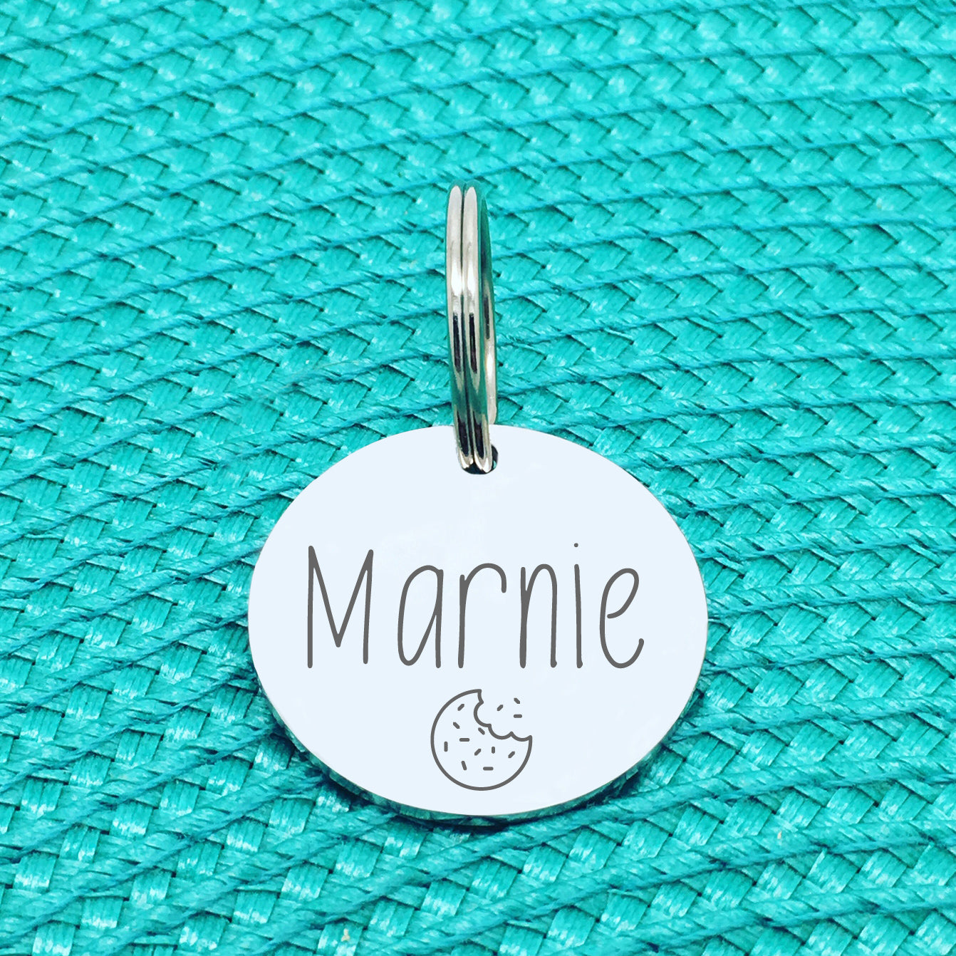 Engraved Custom Pet Tag Cookie Design (Personalised Dog Tag / Personalised Cat Tag)