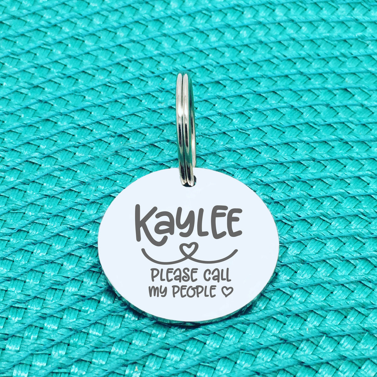 Personalised Pet Tag, 'Nora' Please Call My People Design (Personalised Custom Engraved Dog Tag)