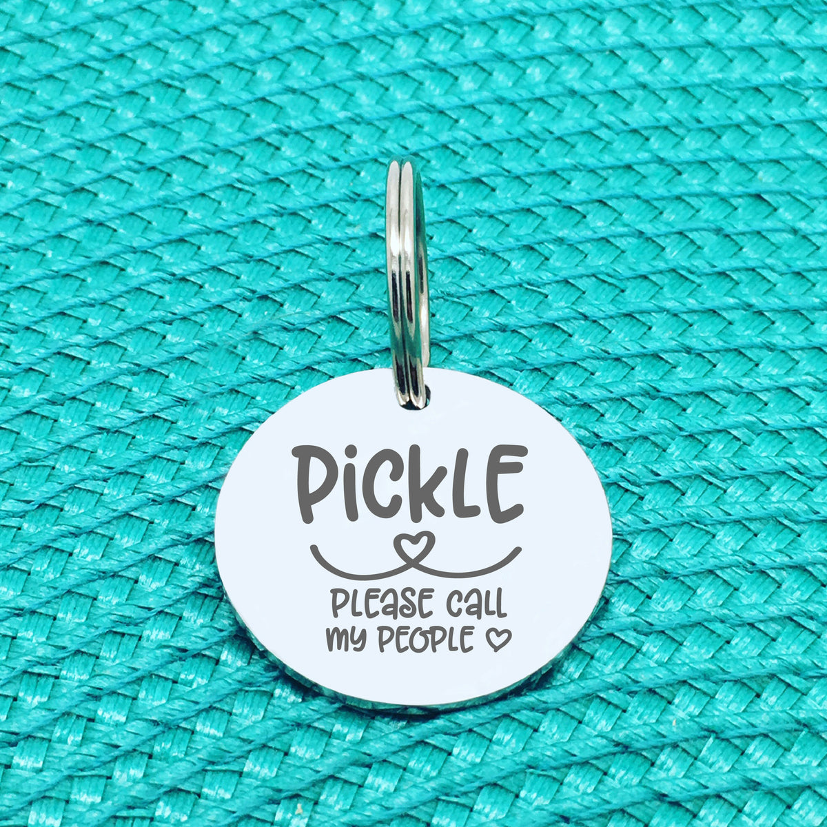 Personalised Pet Tag, 'Nora' Please Call My People Design (Personalised Custom Engraved Dog Tag)