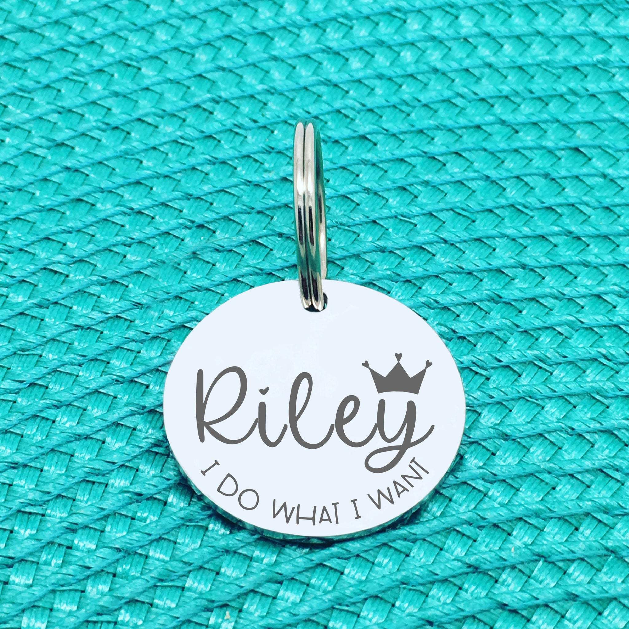 Personalised Pet Tag, 'I Do What I Want' Design (Personalised Custom Engraved Dog Tag)