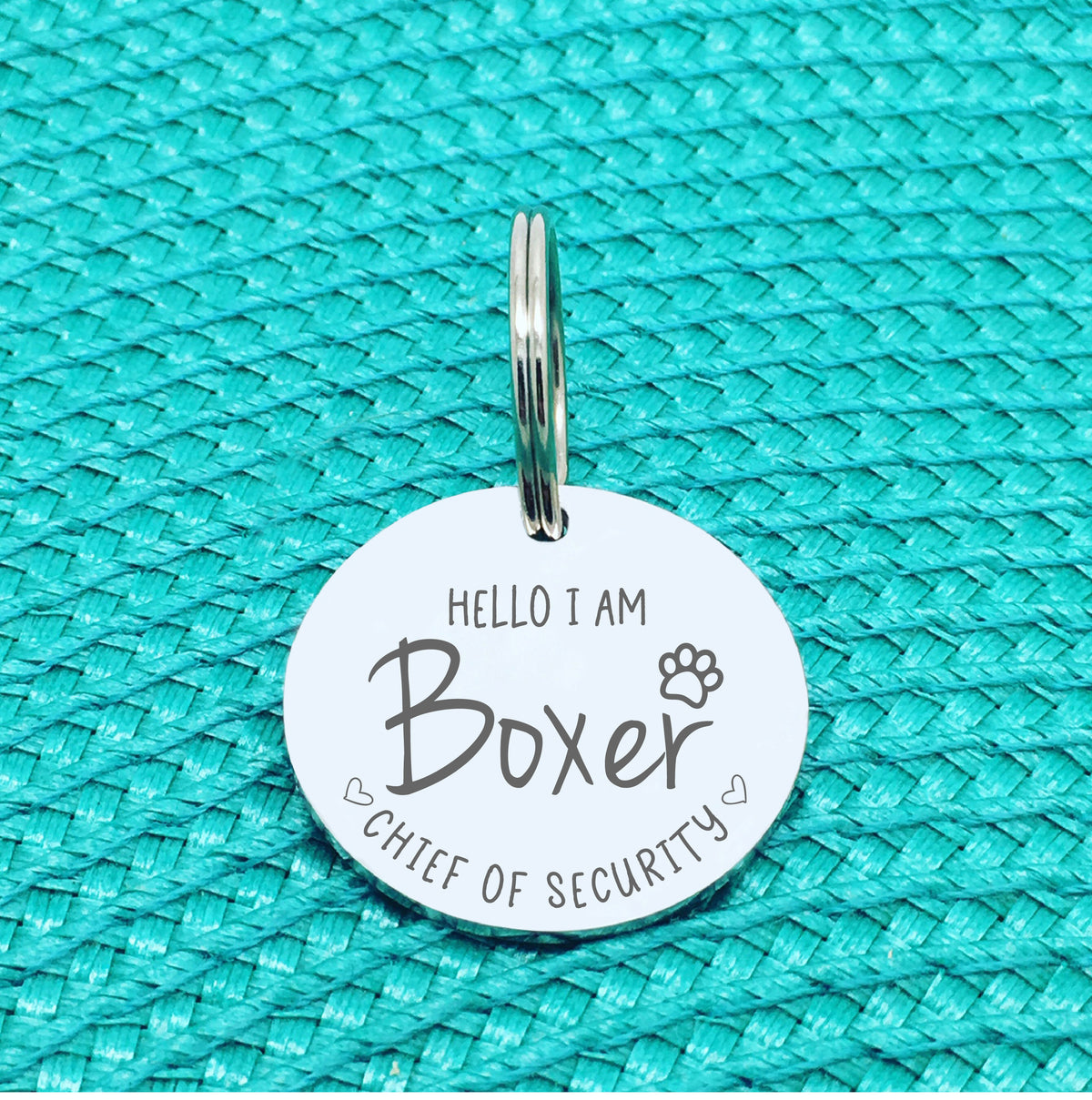 Personalised Pet Tag, 'Chief Of Security' Design (Personalised Custom Engraved Dog Tag)