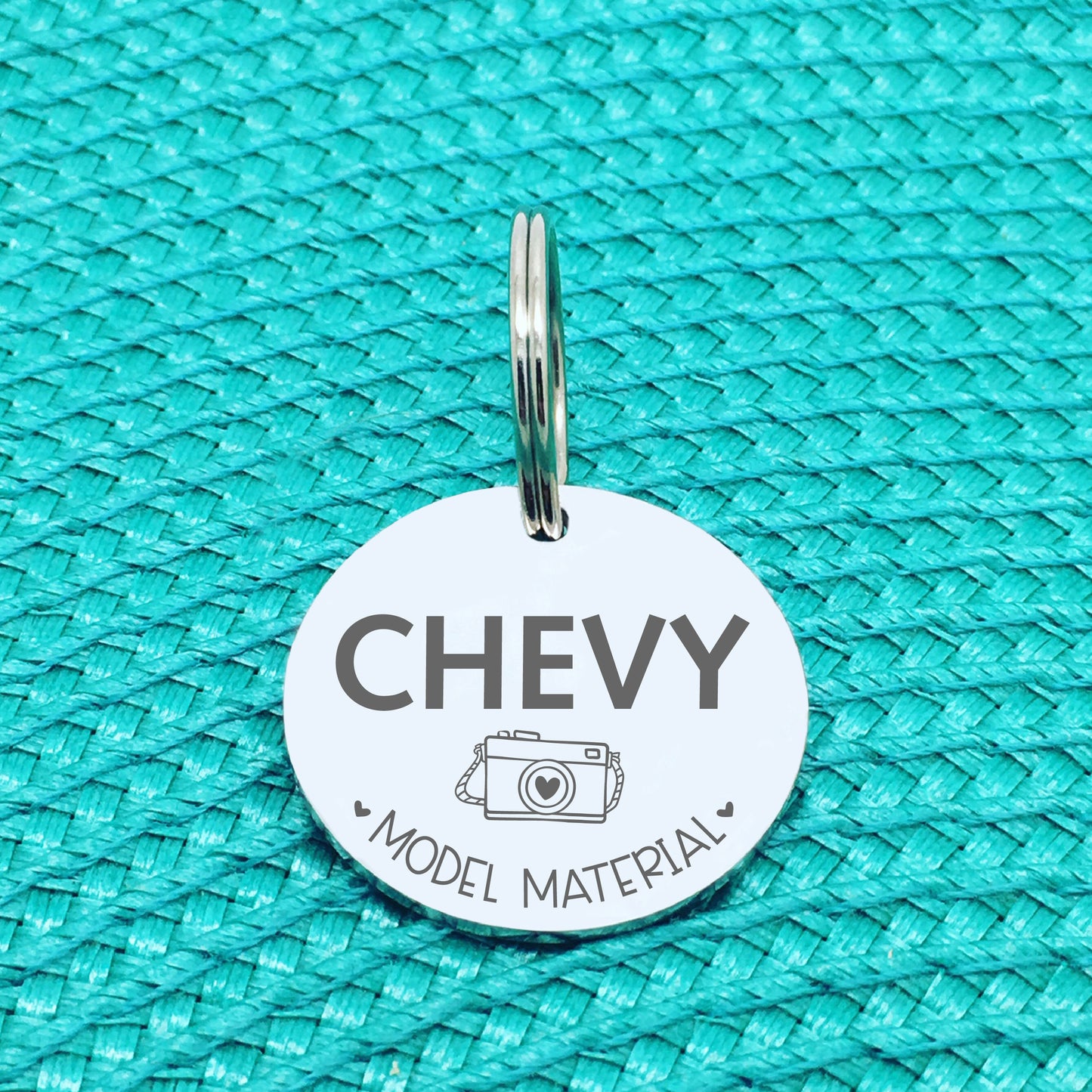 Personalised Pet Tag, 'Model Material' Design (Personalised Custom Engraved Dog Tag)