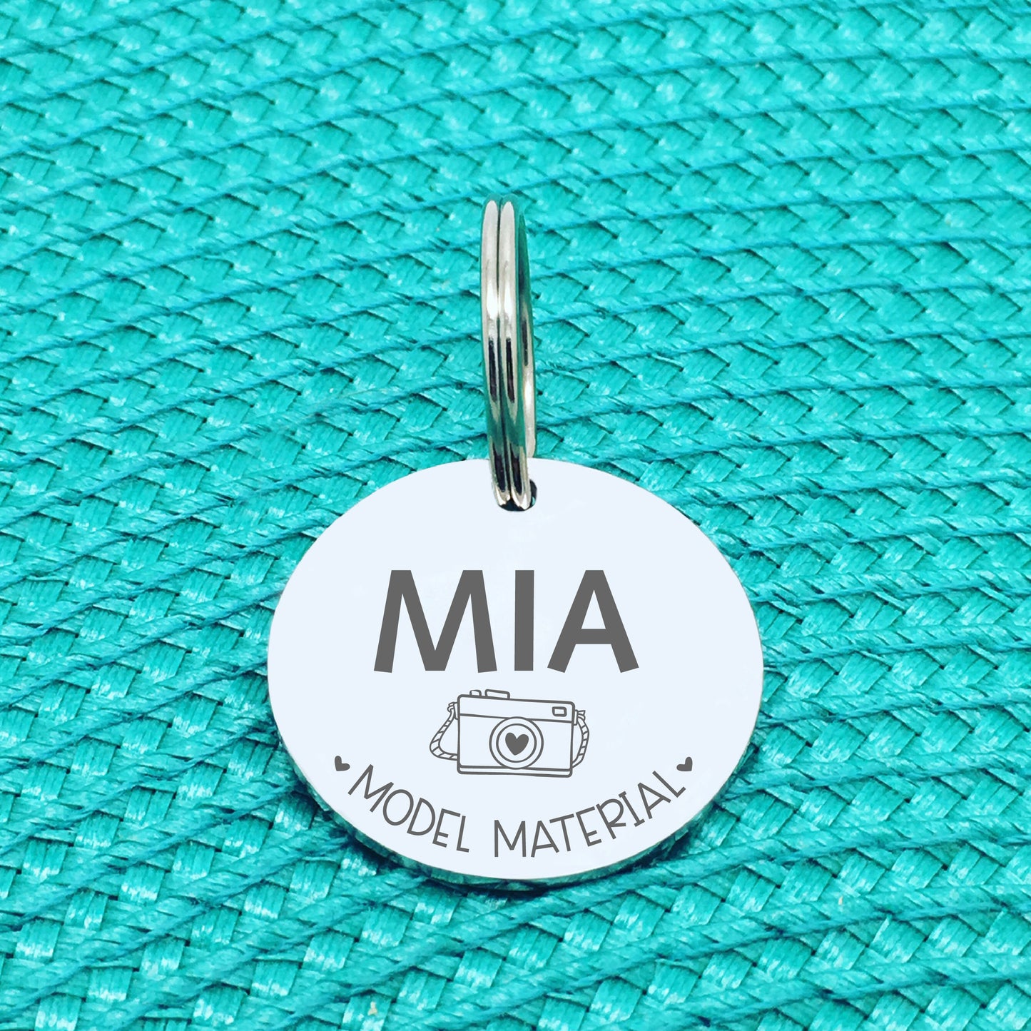 Personalised Pet Tag, 'Model Material' Design (Personalised Custom Engraved Dog Tag)