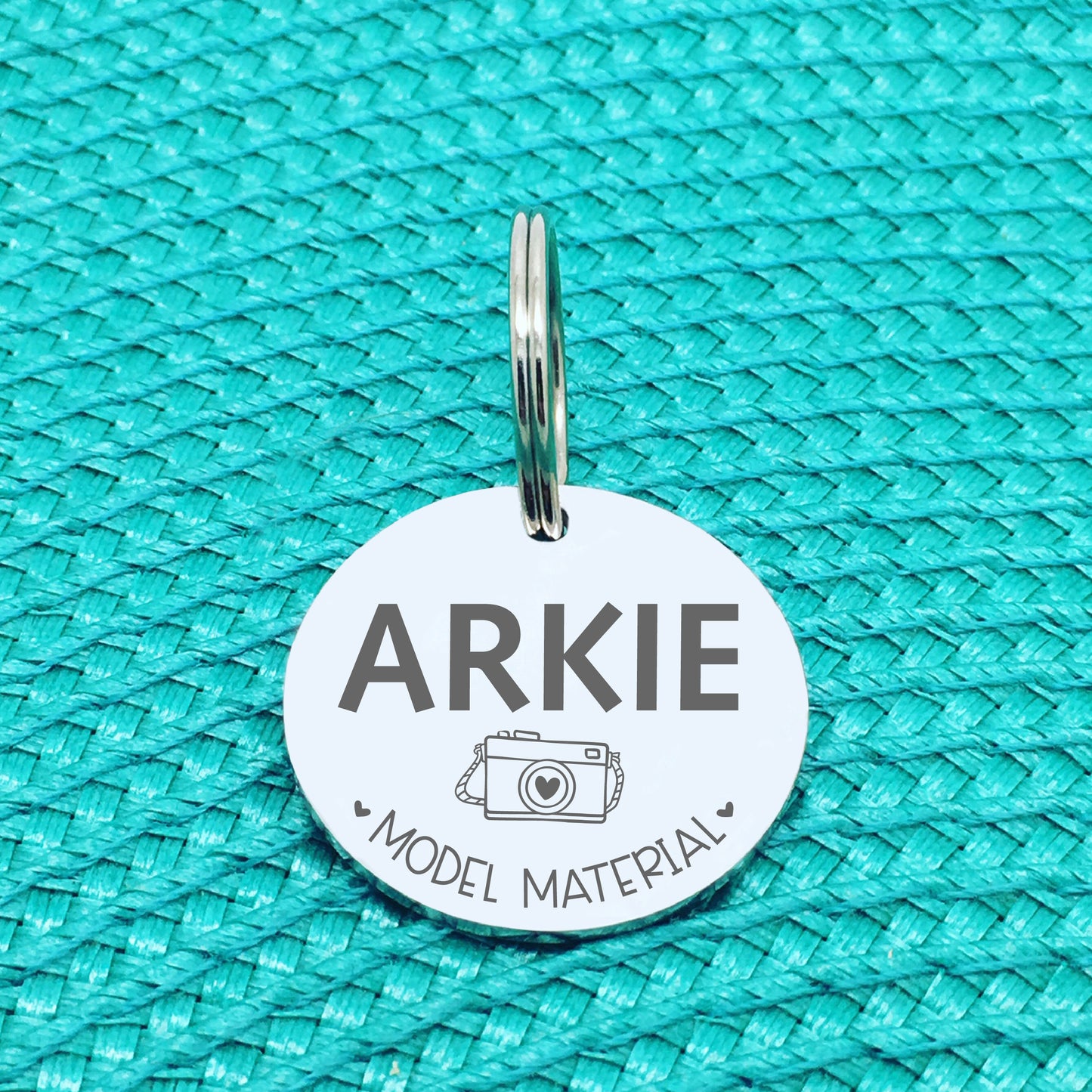 Personalised Pet Tag, 'Model Material' Design (Personalised Custom Engraved Dog Tag)