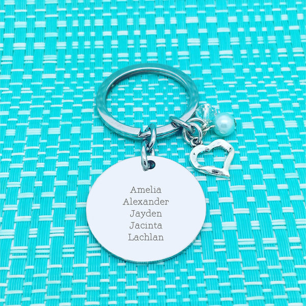 Family is Love Personalised Double Sided Keyring (Personalised Nanny Gift)