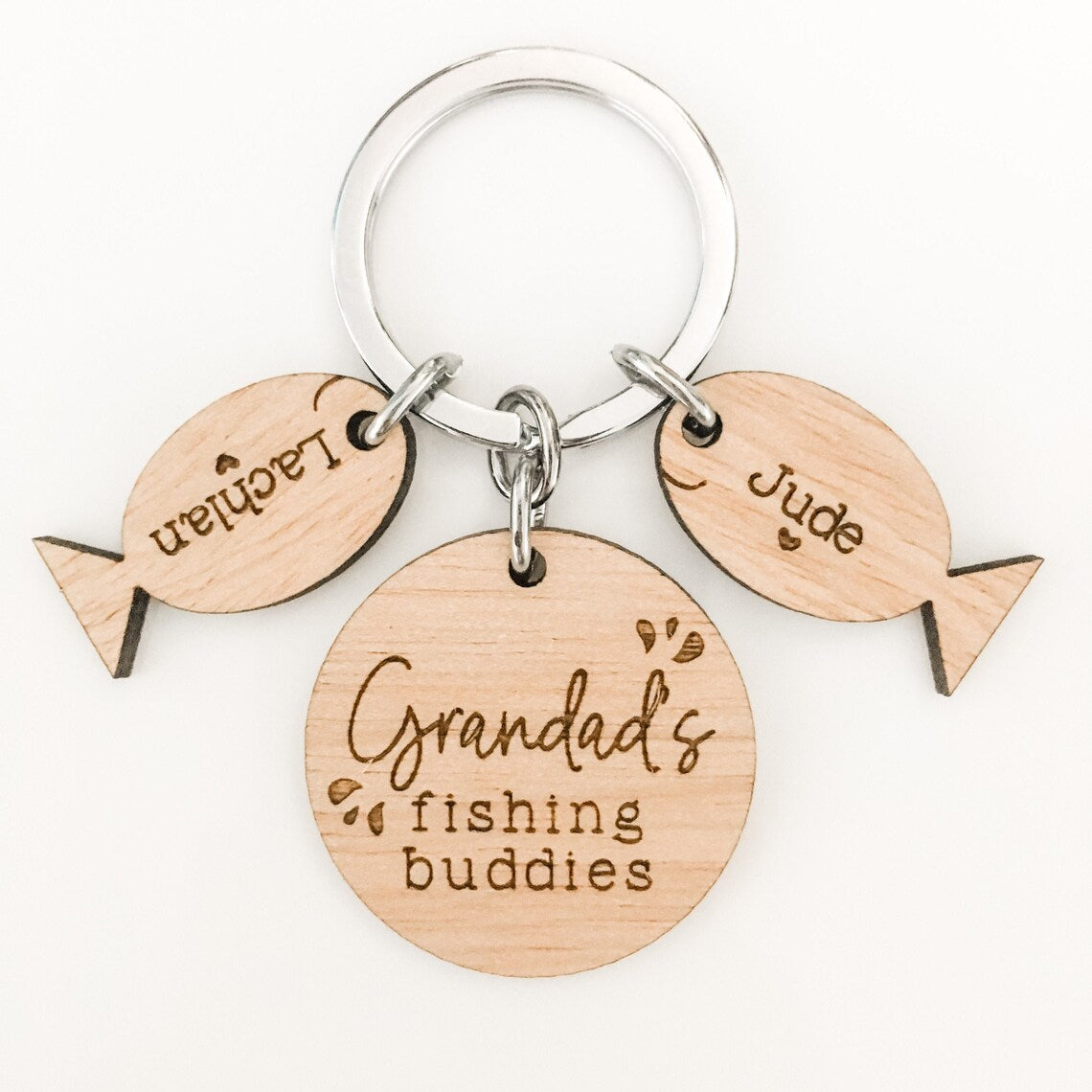 Personalised Keyring -  Grandad's Fishing Buddies