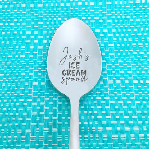 Personalised Ice Cream Spoon (Add Your Name, Personalised Spoon, Engraved Spoon, Custom Spoon)