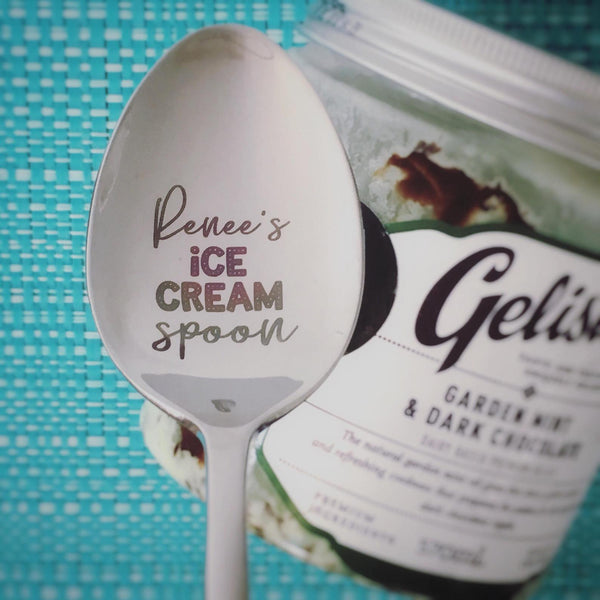 Personalised Ice Cream Spoon (Add Your Name, Personalised Spoon, Engraved Spoon, Custom Spoon)