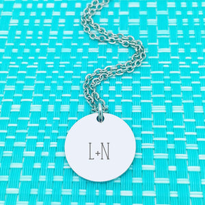 Cute Personalised Initials Monogram Necklace (Personalise With Initials Of Your Choosing)