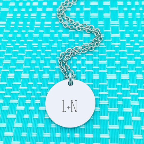 Cute Personalised Initials Monogram Necklace (Personalise With Initials Of Your Choosing)