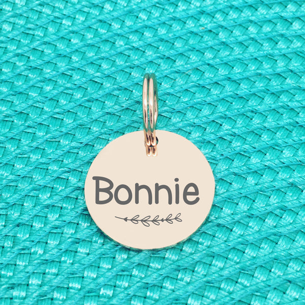 Cute Custom Pet Name Tag by Two Cheeky Bitches