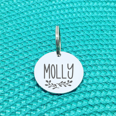 Custom Engraved Dog Name Tags, Cute Silver and Rose Gold Personalised Name Tags, Double Sided Engraving made in Adelaide