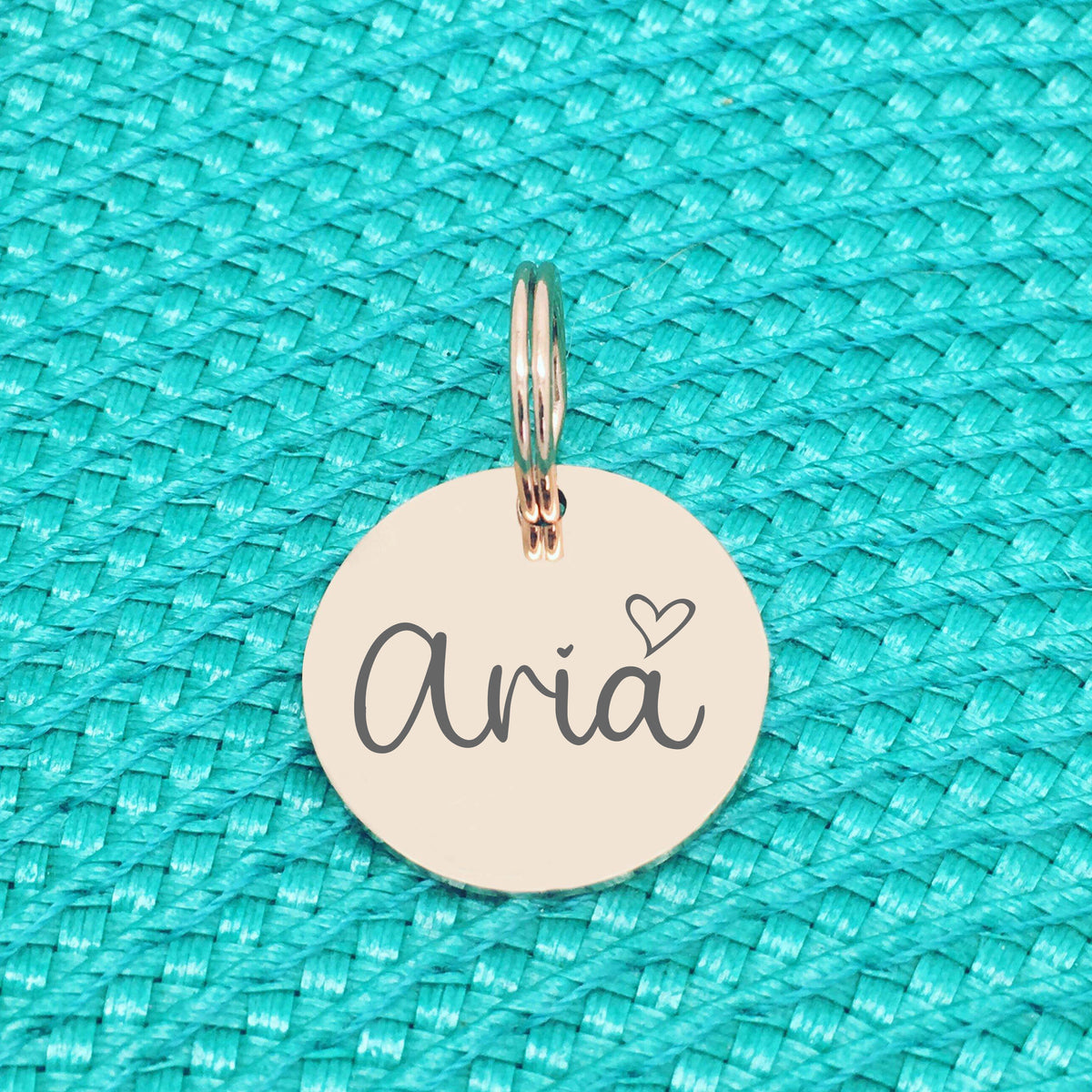 Rose Gold Engraved Pet Name Tag