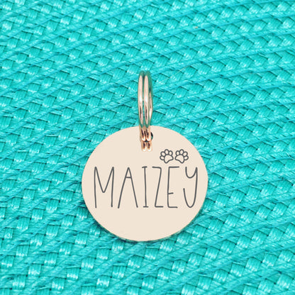Personalised Double Sided Dog Tag, Cat Tag, Available in Silver or Rose Gold, Double Sided Engraving, Premium Pet ID Tags made in Australia