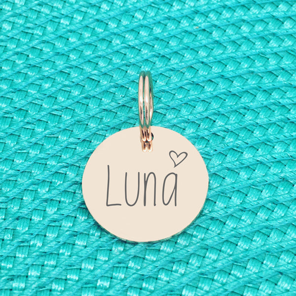 Personalised Double Sided Dog Tag, Cat Tag, Available in Silver or Rose Gold, Double Sided Engraving, Premium Pet ID Tags made in Australia