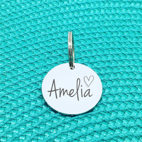 Personalised Double Sided Dog Tag, Cat Tag, Available in Silver or Rose Gold, Double Sided Engraving, Premium Pet ID Tags made in Australia