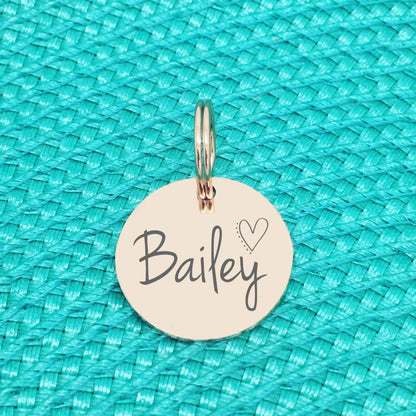 Personalised Double Sided Dog Tag, Cat Tag, Available in Silver or Rose Gold, Double Sided Engraving, Premium Pet ID Tags made in Australia
