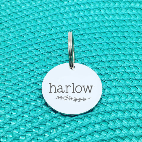 Personalised Double Sided Dog Tag, Cat Tag, Available in Silver or Rose Gold, Double Sided Engraving, Premium Pet ID Tags made in Australia by Two Cheeky Bitches