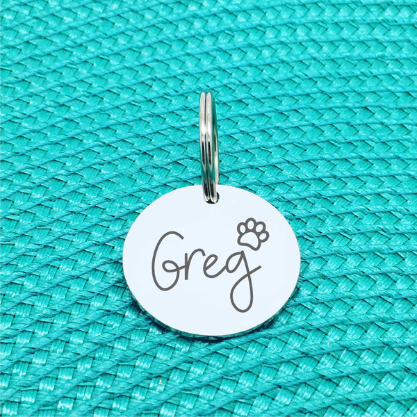 Cute Custom Dog Name Tag by Two Cheeky Bitches