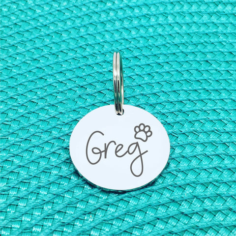 Cute Custom Dog Name Tag by Two Cheeky Bitches