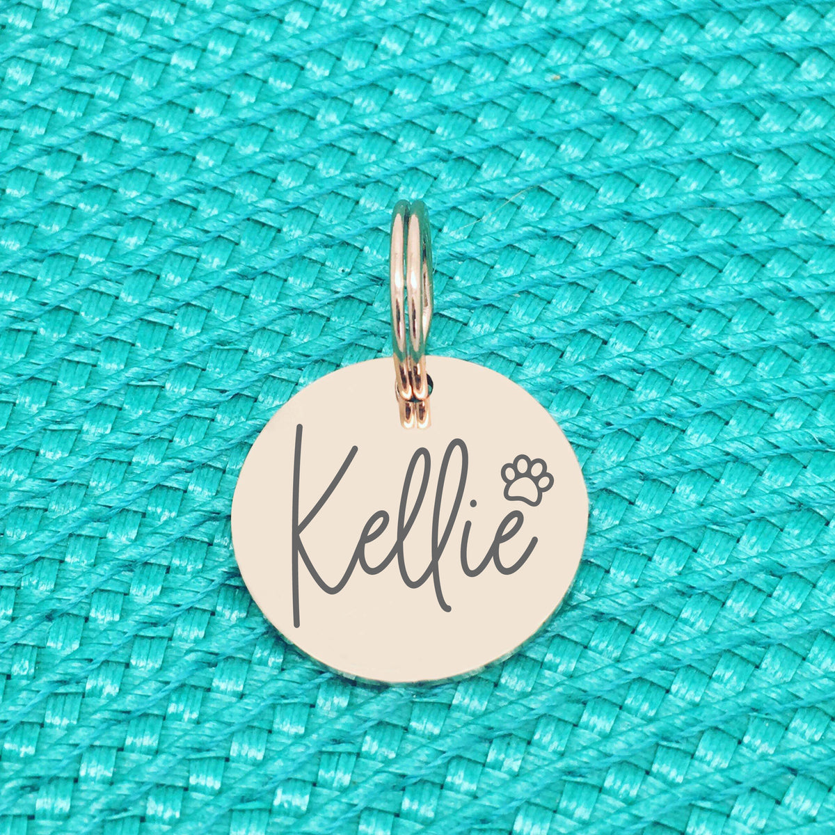 Double Sided Engraved Silver Rose Gold Dog Name Tag, Personalised ID Tag, Custom Dog Name Tag, Dog Collar Tag, Dog ID Name Tag, Double Sided Personalised Dog Tag, Cute Custom Pet Tag, Cat Tag, Personlalised Cat Tags