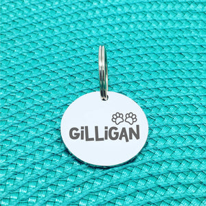Premium Stainless Steel Custom Pet Name Tag, Engraved Dog Tag, Engraved Cat Tag, Cute Double Sided Engraved Pet ID Tag by Two Cheeky Bitches