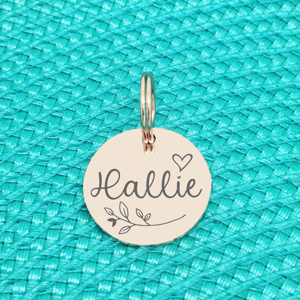 Premium Stainless Steel Custom Pet Name Tag, Engraved Dog Tag, Engraved Cat Tag, Cute Double Sided Engraved Pet ID Tag by Two Cheeky Bitches, Custom Dog Tag Beach Design, Cute Palm Tree Beach Inspired Pet Name Tag, Dog Collar Name Tag, Rose Gold and Silver Personalised Pet Tags, Gold Dog Tag, Silver Dog Tag, Cat Name Tags