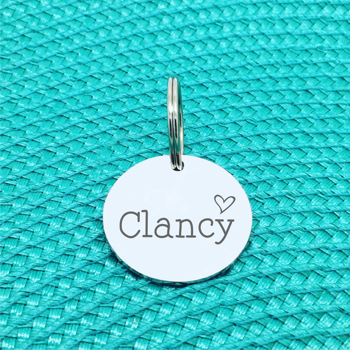 Cute Engraved Rose Gold Pet Tag