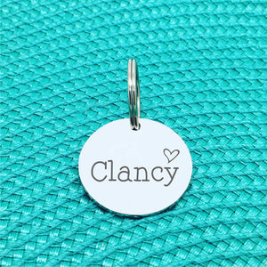 Cute Engraved Rose Gold Pet Tag