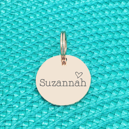 Custom Engraved Dog Tag Rose Gold
