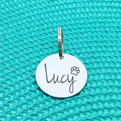 Cute Simple Pet Name Tag