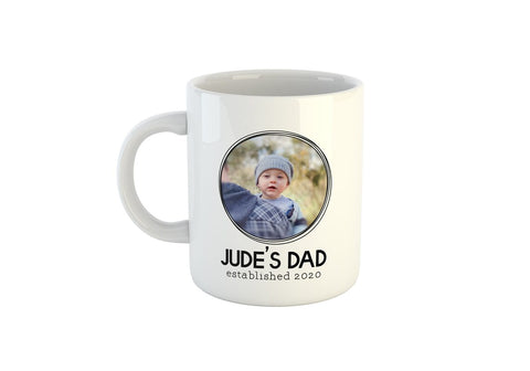 Personalised Fathers day photo mug, add your message to the reverse side