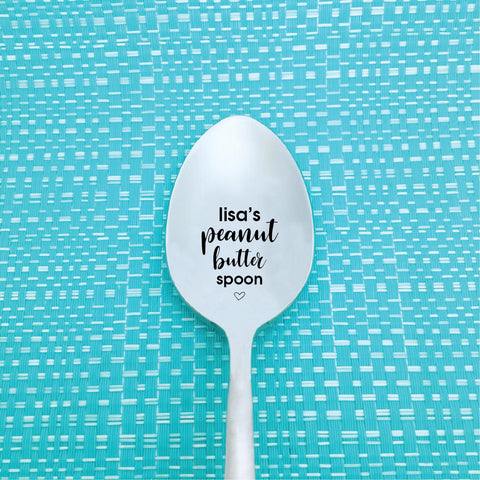Personalised Peanut Butter Spoon (Add Your Name, Personalised Spoon, Engraved Spoon)