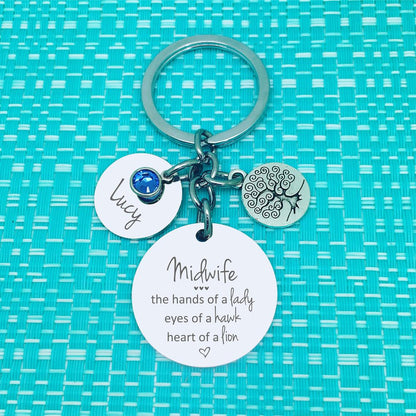 Personalised Midwife Gift - The Hands Of A Lady, Eyes Of A Hawk, Heart Of A Lion