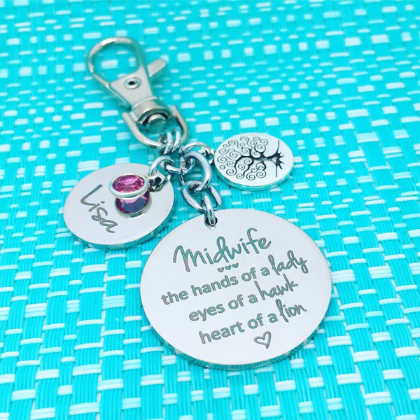 Personalised Midwife Gift - The Hands Of A Lady, Eyes Of A Hawk, Heart Of A Lion