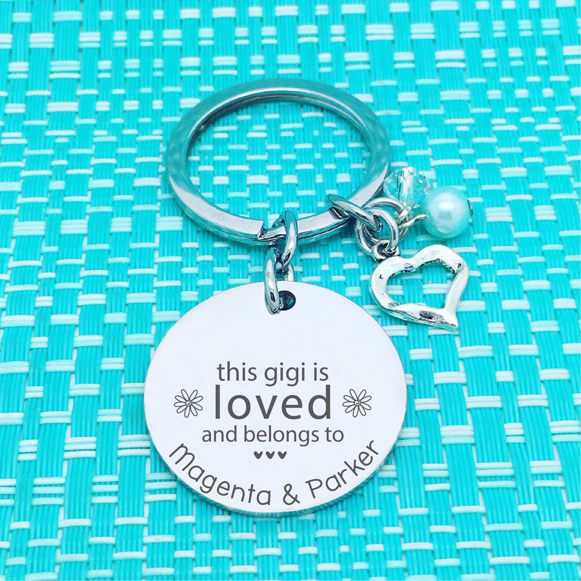 This Nanny Is Loved and Belongs To Personalised Keyring (Change Nanny to another name of your choosing)