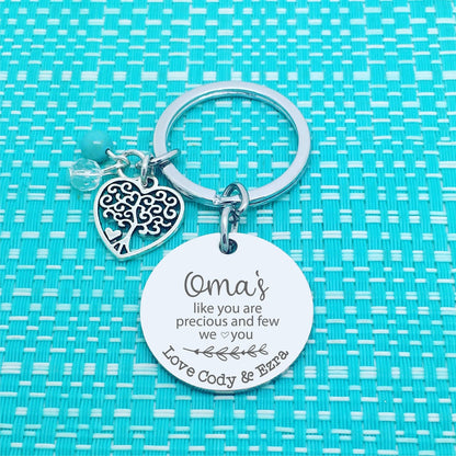 Nannas Like You Are Precious And Few Personalised Keyring (Change Grandma to another name of your choosing)