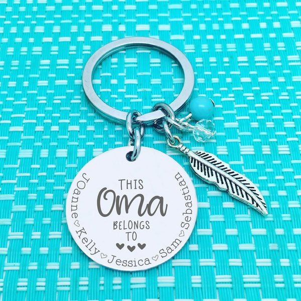 This Nanna Belongs Too Double Sided Keyring (Change Nanna to another name of your choosing)