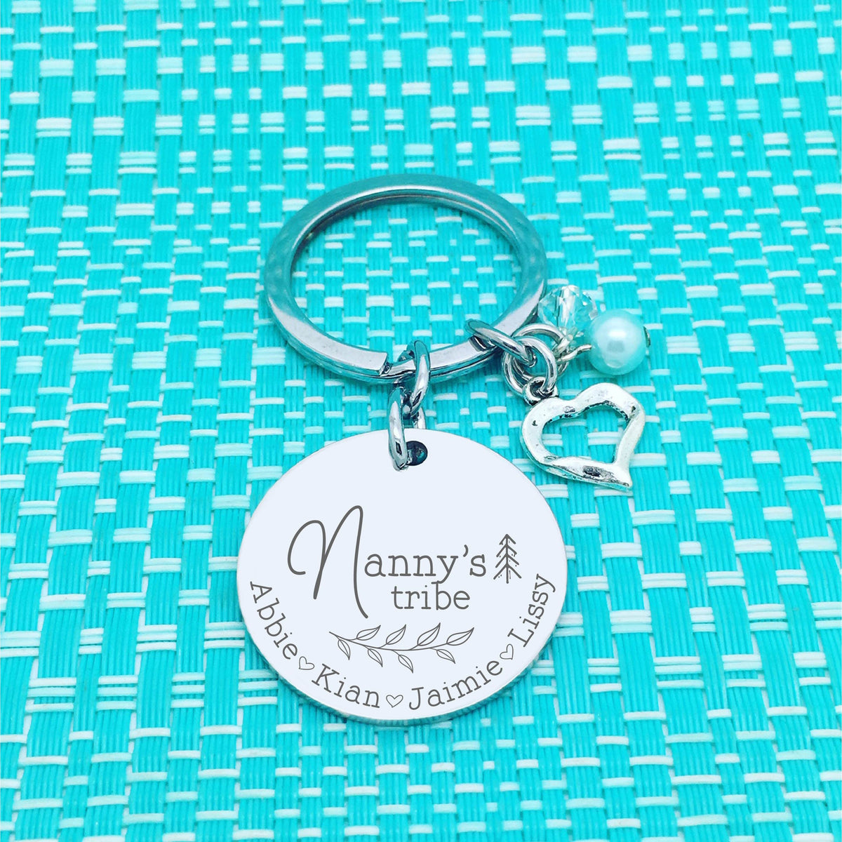 Nana's Tribe Personalised Keyring (Change Nana to another name of your choosing)