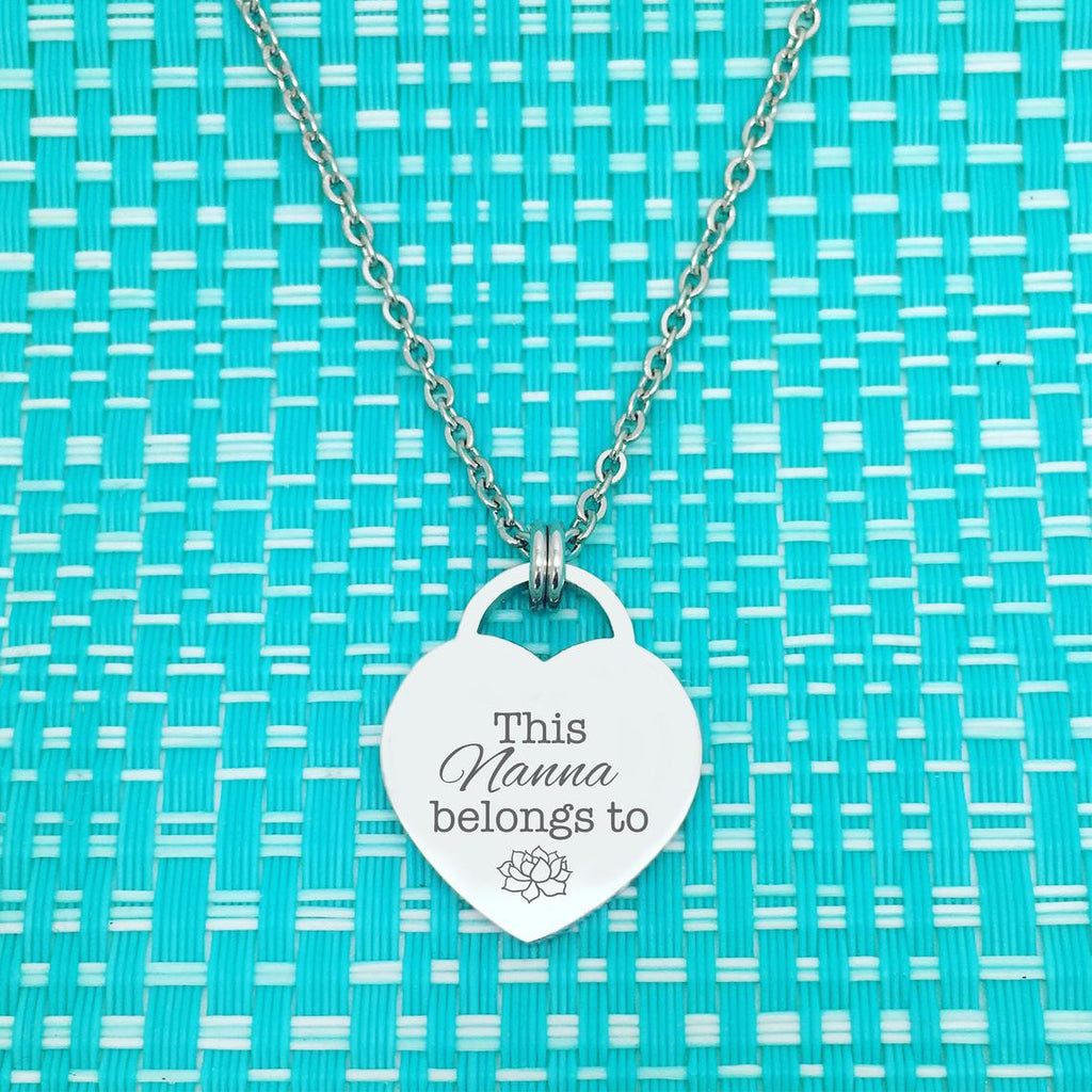 This Nanna Belongs Too Personalised Double Sided Necklace Personalise Indie Sage
