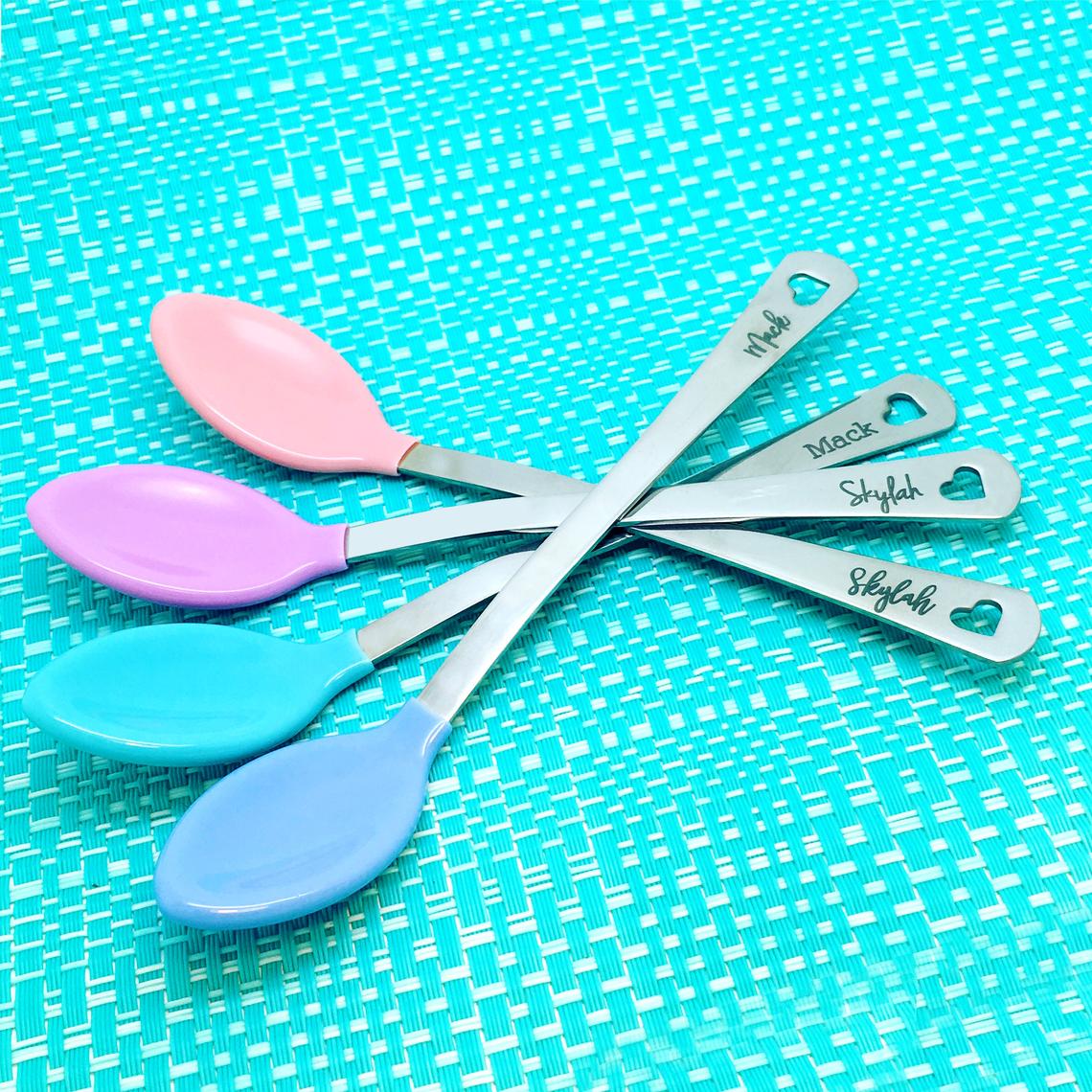 Engraved Personalised Baby Spoon (Personalised Newborn Gift, Personalised Baby Spoon, New Baby Gift)