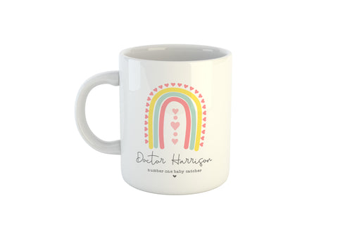 Personalised Midwife Mug, Compassionate Gifted Wise, Mug, Gift for Midwife, Custom Gift for Midwife, Personalised Midwife Gift, Rainbow Midwife Mug, Number One Baby Catcher, Midwife Gift, Student Midwife Gift, Midwife Coffee Mug, Midwife Thank You Gift